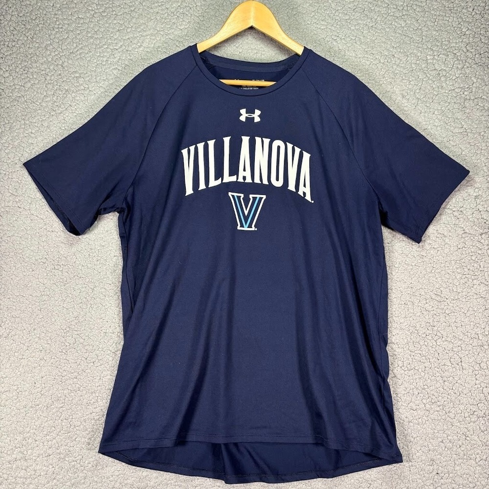 Villanova Wildcats T-Shirt Mens‎ XL Under Armour Tech Tee NCAA Basketball Navy